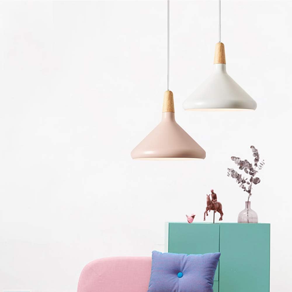 Mengjay Pendant Lamp Modern Hanging Light Vintage Ceilling Lighting Industrial Metal Chandelier for Kitchen Dining Room Restaurant E26 (White)