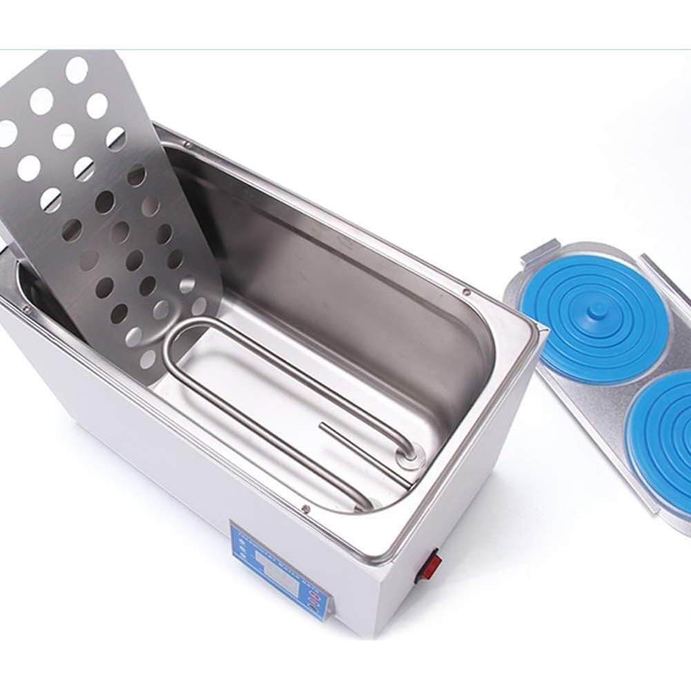 Baño María termostático de Laboratorio con calefacción eléctrica, Tanque Interior de Acero Inoxidable de 7 l, baño María Digital de 2 Orificios, para experimentos químicos y biológicos, 600 W