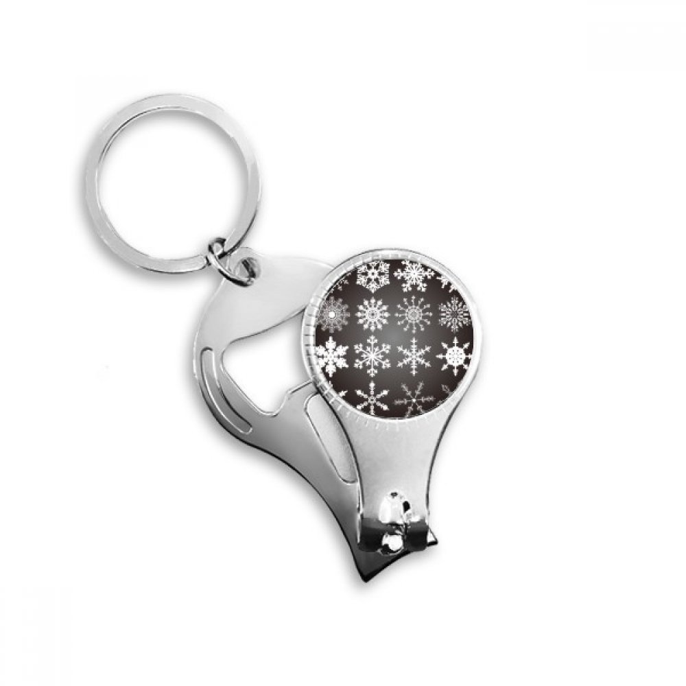 Porte-clés Joyeux Noël avec coupe-ongles intégré et décapsuleur métal
