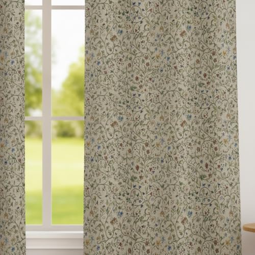 Image of STITCHNEST 'Florea Series' Premium Satin Room Darkening Curtains 7 Feet Long Set of 2 | Door Curtain 7 x 4 Feet | Blocks 70-80% Light | Ideal for Bedroom, Living Room & Home Decor