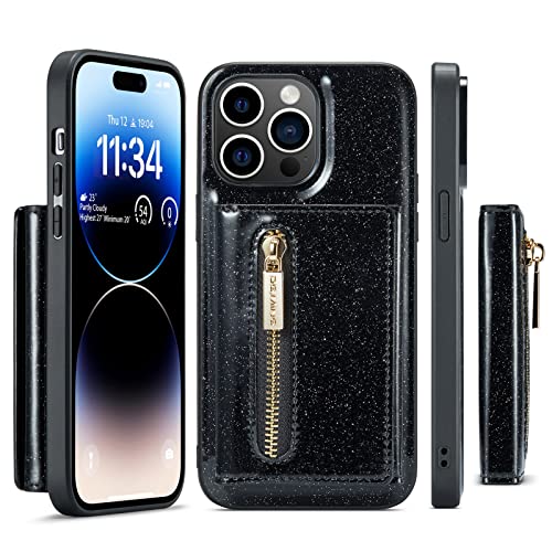 Coque de protection 2 en 1 magnétique amovible iPhone 14 Pro avec zip