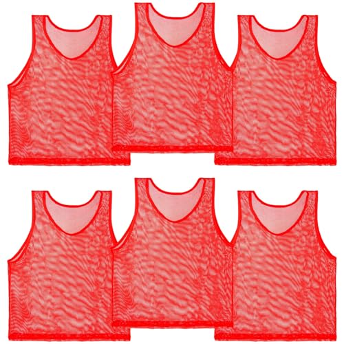 Red Pinnies Soccer Pennies - Set of 6 Team Practice...