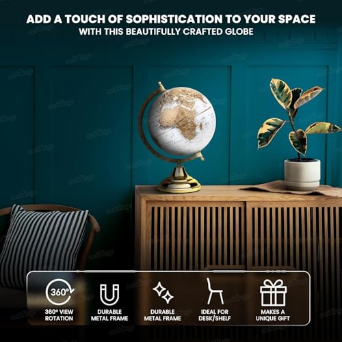 Image of Zest 4 Toyz Educational World Globe for Study With Magnifying Glass | 12 inch Height | Globe for Kids | Educational Learning Toy | Perfect for Learning | Perfect for Kids