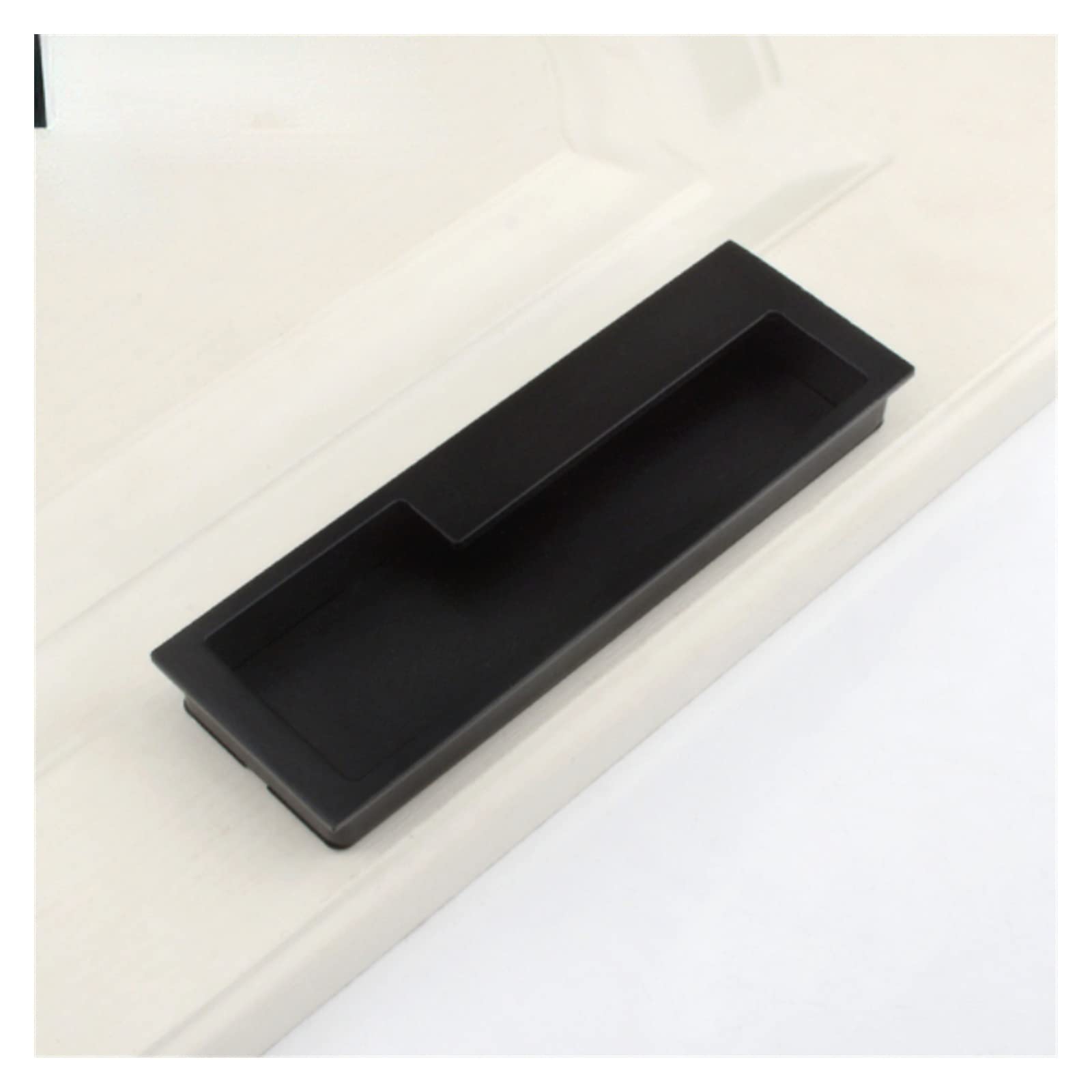 Sdhbcaxu Black Concealed Handles, Door Handle Zinc Alloy Interior Pulls Kitchen Drawer