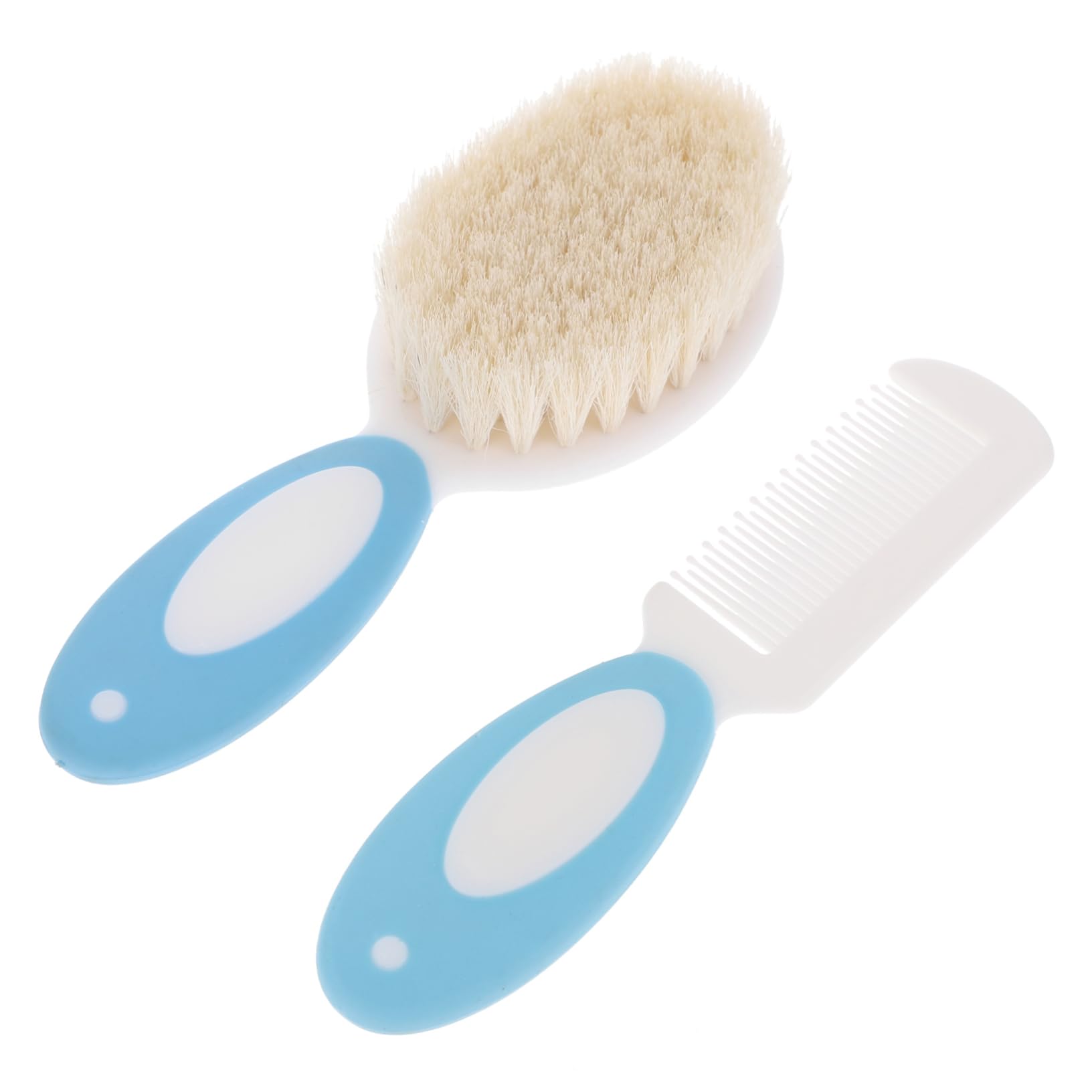 Beatifufu Baby Shampoo Brush Set Hair Accessories for Newborns Toddlers Gentle Wool Bristles