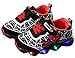 Nuove Scarpe per Bambini, Scarpe da Bambino, Scarpe da Ginnastica, Scarpe da Ragno, Scarpe con Suola Morbida Che Emettono Luce (25 EU,Nero)