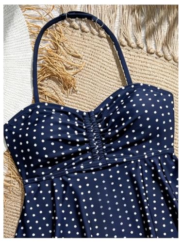 Image of SHENHE Girl's 2 Piece Halter High Waisted Tankini Ruffle Swimsuit Bathing Suit Bikini Sets
