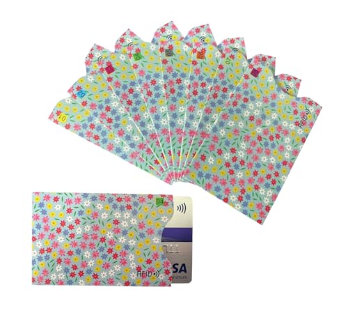 Weer-Top 8 RFID Blocking Sleeve Credit Card Sleeves Protector Holder Anti RFID Identity Theft Protection Slim Fit Wallet/Purse(Green)