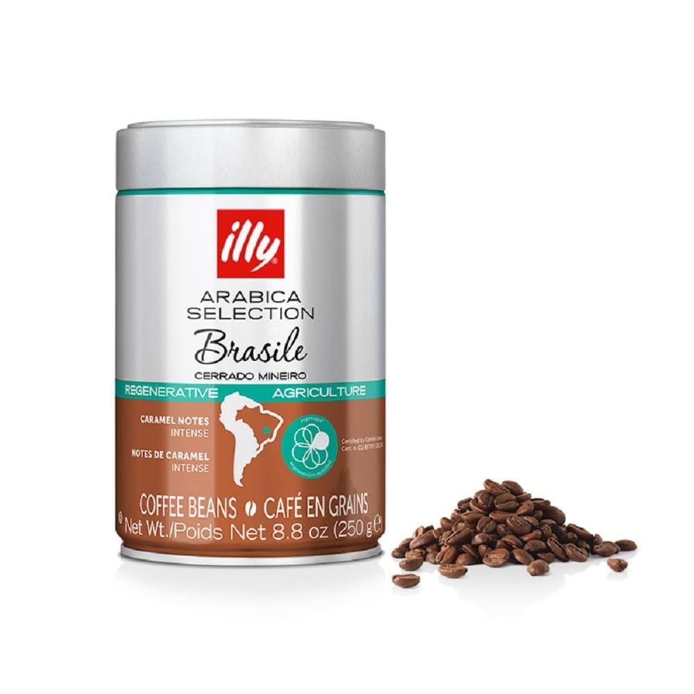 illy Arabica Selections Brasile - Cerrado Mineiro Ganze Kaffeebohnen, Kaffee aus regenerativer Landwirtschaft, 250 g (1er Pack)