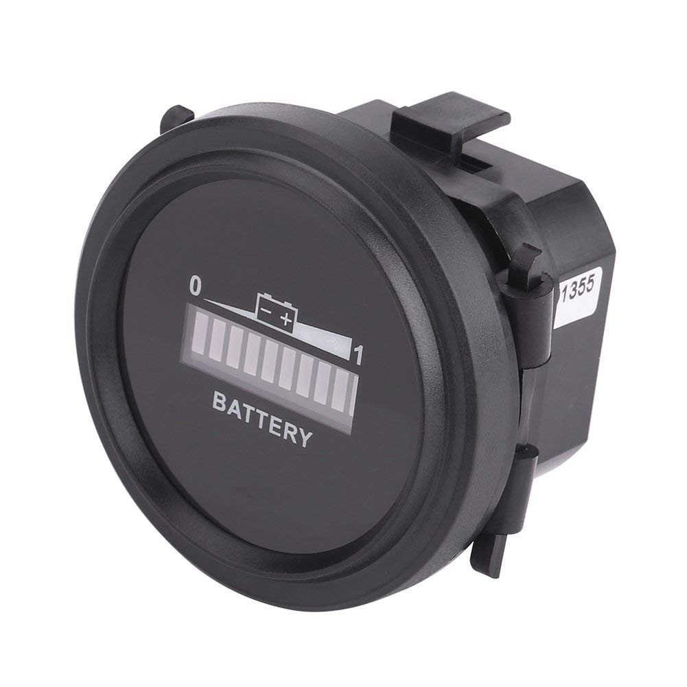 Ejoyous Indicatore del Misuratore di Livello della Batteria Digitale LED 12V / 24V / 36V / 48V / 72V per Carrello