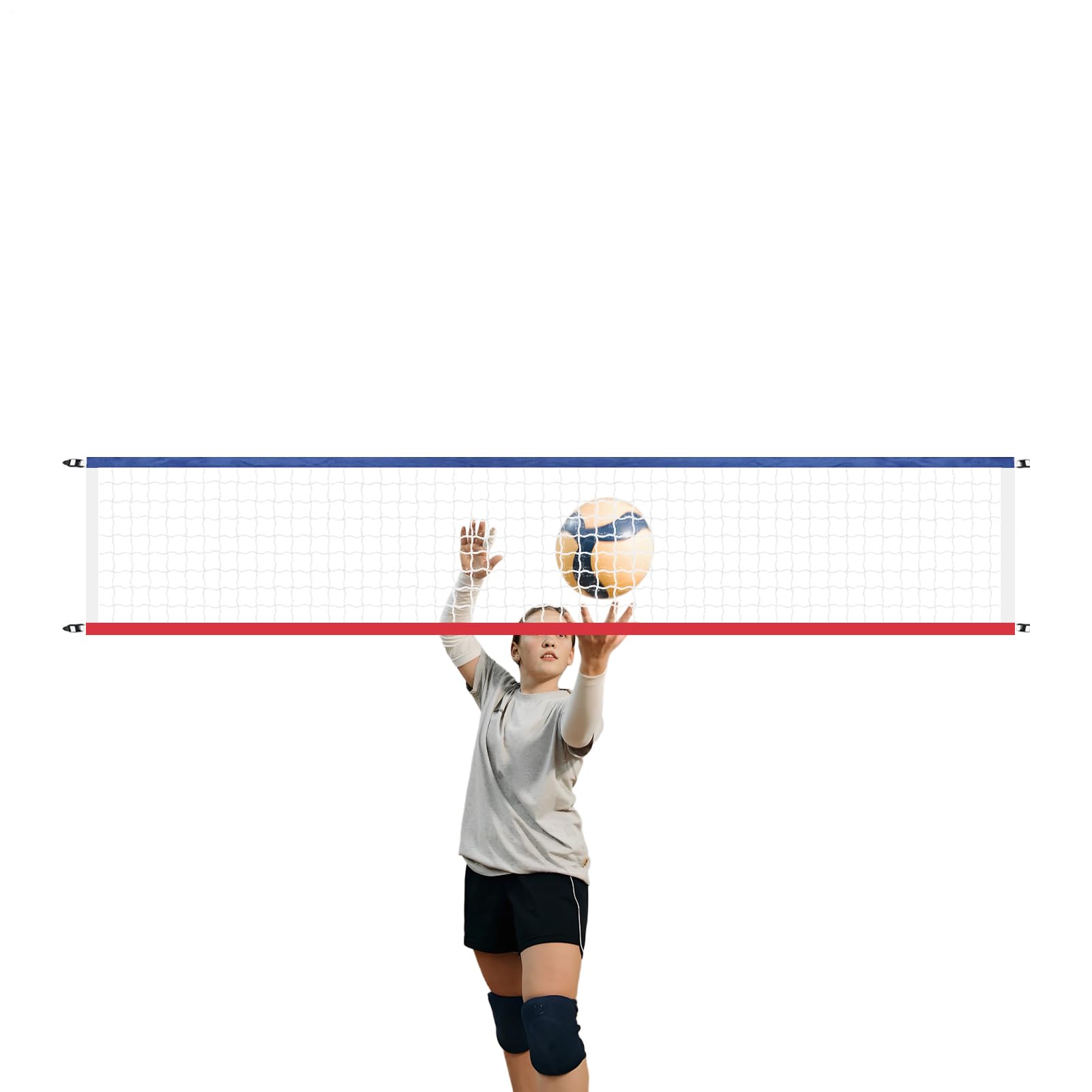 Volleyballnetz für Pool – Pool-Volleyballnetz, austauschbar, 4,5 x 0,9 m, anpassbar – Zubehör verstellbar für Wasserspiele und Freizeit im Freien