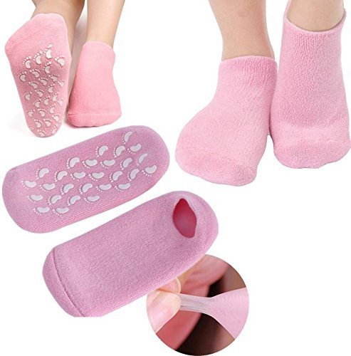 Iktu Spa Moisturizing Gel Socks For Dry Feet And Ankles - Helps Repair Cracked Skincare Gel Therapy And Softens Feet (1 Pair) 6 51 oM58nhwL