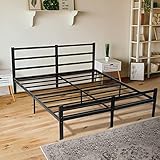 Queen Bed Frame with Headboard, 14 Inch Platform Bed Frame No Box Spring Needed, Metal Queen Size...