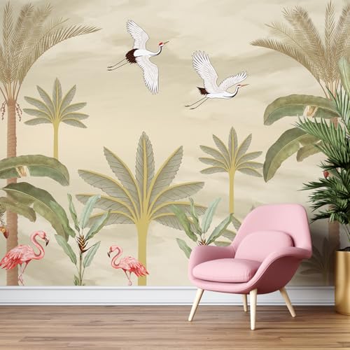 Image of PAPER PLANE DESIGN Exquisite Tropical Leaves and Nature Wall Mural Wallpaper. Full Wall Coverage. (Ds-13) (12 X 15 FEET, Non Woven Prime - Non Adhesive)