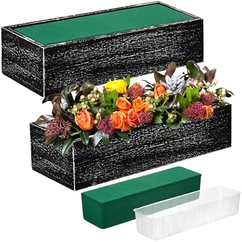 Dandat Rustic Wooden Planter Box Set Cover