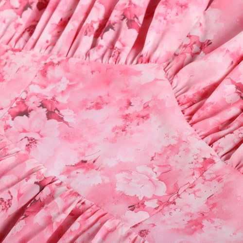 Image of Scarlet Darkness Summer Dresses for Women 2026 Floral Corset Dress Long Milkmaid Dress with Pocket