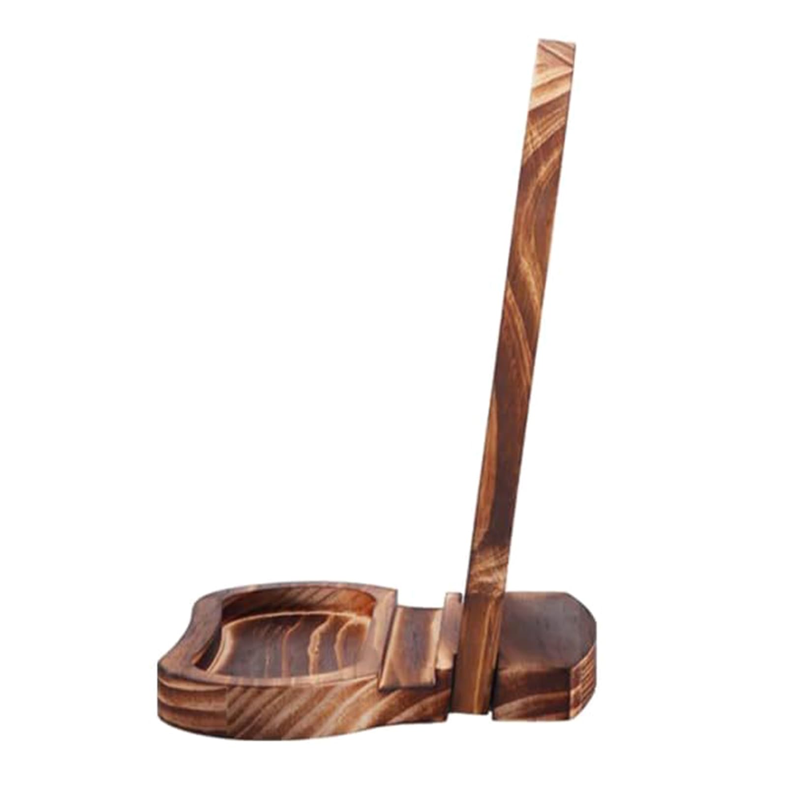 Qusinfc Natural Wood Headphone Stand for Gaming Setups Delicate Vertical Design Sturdy Structure Cable Management Solution Sturdy Headphone Rack for Gamers