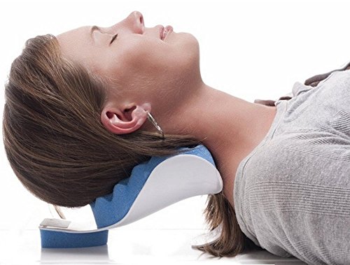 Chiropractic Pillow - Cervical Neck Pillow to Help Ease Neck Pain and Shoulder Pain and Provide Relief by Easing Tension - Therapeutic and Helps Spine Alignment by EcoGreen (Blue)