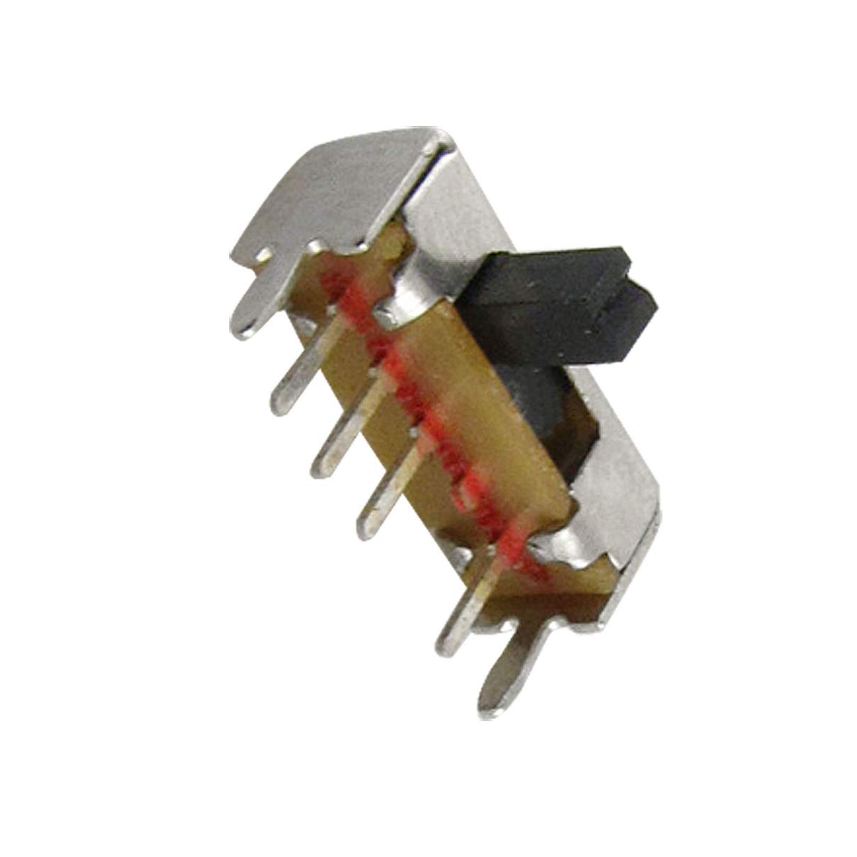 Aexit 10 Pcs Networking Products 3 Position SP3T 1P3T PCB Mount Slide Switch Right Angle Switches 4 Pin