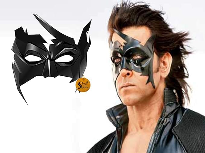 Legendary Face Mask for Cosplay Theme Parties, Krish, Regular, Black