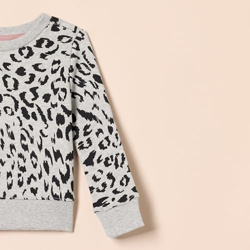 Image of Amazon Essentials Girls and Toddlers' Relaxed Fit Fleece Crewneck Pullover Sweatshirts, Pack of 2