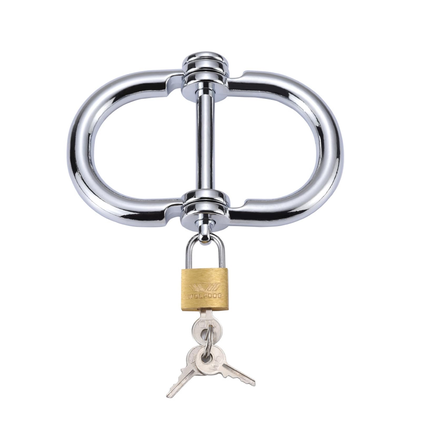 TangQian SM Metal Restraints Bondage Handcuffs with Lock, S/M/L/XL 4 Sizes Erotic Hand Cuff Bondage Wrist Cuffs Fetish Hand Cuff Adult Sex Toys for Women Men (Color : Silver Silber, Size : M)