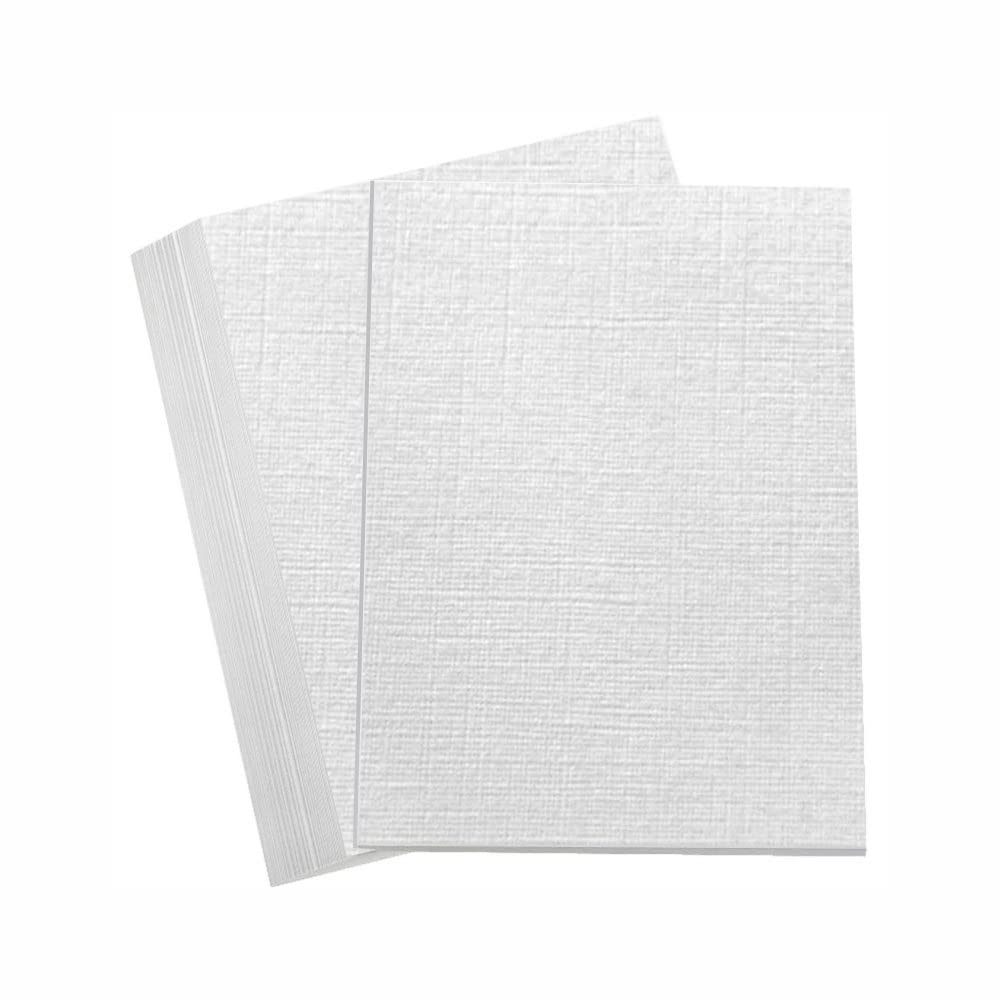 3 Ace Crafts 20 Sheets A3 White Linen 300gsm Card Stock for School Arts, Crafts, Invitations, Drawing & More
