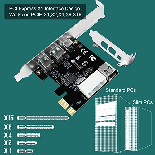 Linkstek PCIE-1394A 4-Ports 1394A Pcie Firewire 400 Expansion Card thumb #4