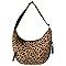 Large Canvas Cross-Body Bag for Womens Sling Bags Leopard Print Hobo Bags Leo Half Moon Shoulder Bag Crescent-Bag Handbag