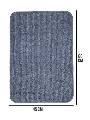 Image of SARAL Home Multiuse Combo Pack of 2Pc | Polyester Door Mat 45x60 & Runner Floor Mat 43x120| Anti-Skid | Quick Drying | Soft Water Absorbent | Home, Bathroom, Kitchen, Bedroom | Modern Design