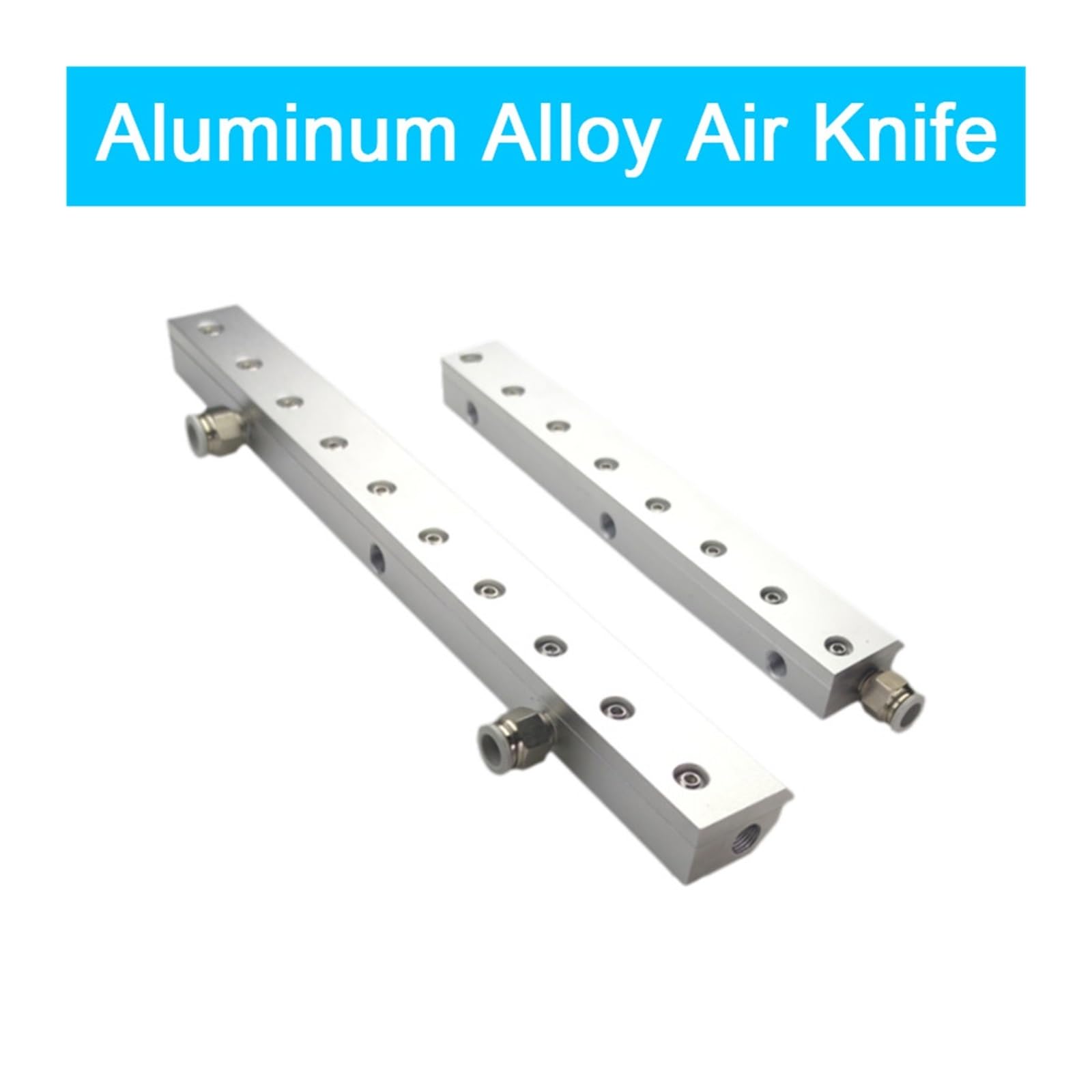 Soplador industrial con cuchilla de aire Boquilla de cuchilla de aire industrial accionada por soplador de 30-2100 mm, aleación de aluminio comprimido(225mm)