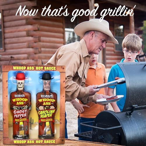 Premium Ghost Pepper Hot Sauce and Carolina Reaper Hot Sauce Gift Set - Packaged in Collectible Figurine Bottles – Perfect for Chicken Wings or a Gift for the Hot Sauce Fanatic