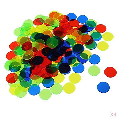 ATORSE Toy 400x Professional Bingo Game Chips Counting Bingo Chips Plastic Multicolor-Toys & Hobbies-Games-Board & Traditional Games-Contemporary Manufacture-image-43