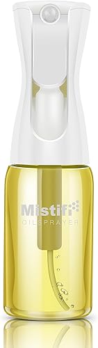 Rociador de aceite de vidrioMister 5.1 fl oz (5.1 fl oz), para aceite de cocina, aceite de oliva, salsa de soja, vinagre, dispensador recargable sin