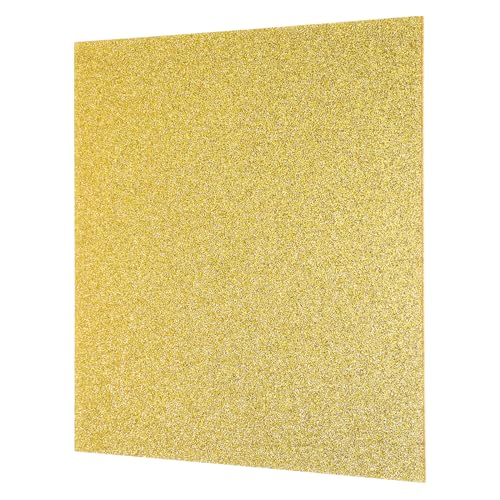 Image of MECCANIXITY 1Pcs Gold Glitter Acrylic Sheets 1 /8 inch Thickness 12 inch x 12 inch Glossy PMMA Fluorescent Plastic Sheets Extruded Translucent Blanks for DIY Art Crafting Laser Cutting & Engraving