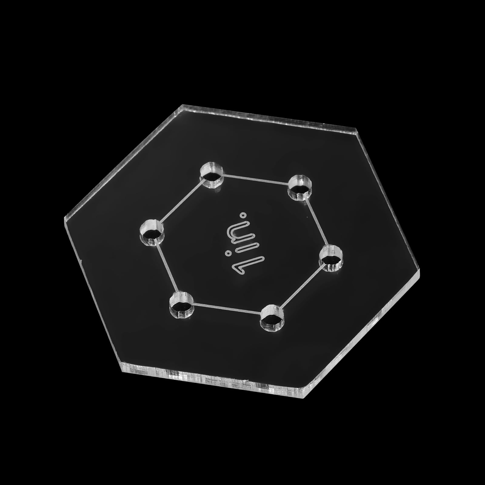 HARFINGTON Plantilla de acolchado hexagonal, plantilla acrílica de 1 pulgada para acolchado con margen de costura reservado, plantillas transparentes para manualidades de costura