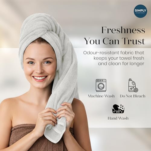 Image of Jasmine Quick Dry, Super Absorbent, Soft Beach, Bath & Sports Towel, White 70 x 140cm - 350 GSM Towel