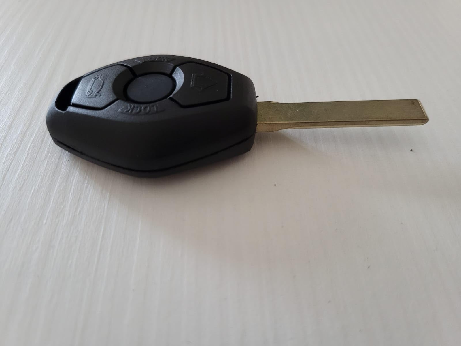 ProPlip - Llave con electrónica para programar compatible con 3 5 7 Z4 E36 E38 E39 E46 E53 E83 E85 E86 M5 M3 X3 X5 320 2 botones mando a distancia 434 MHz