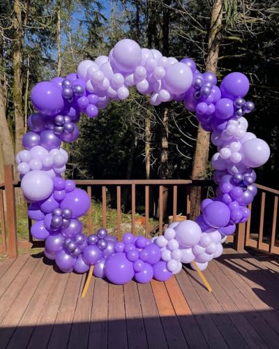 Image of Lukiituke Purple Balloons, 65Pcs Dark Purple Latex Balloons | 12in Latex Balloons for Birthday, Weddind, Bridal Showerl Decorations