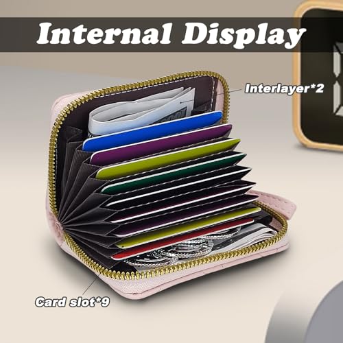 Womens Wallet, PU Leather Women's Wallets Credit Card Holder for Women and Girls, Accordion Card Holder Wallet with Handle for Travelling, Shopping, Dating (black)4
