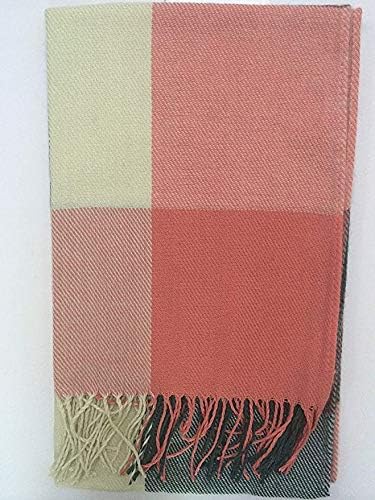 Wander Agio Women's Fashion Long Shawl Big Grid Winter Warm Lattice Large Scarf - Image 4