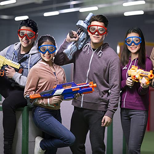 Pokonboy 4 Pack Protective Goggles Safety Glasses Eyewear Compatible With Nerf Guns For Kids Teens Game Battle (Red Blue) #TOP6