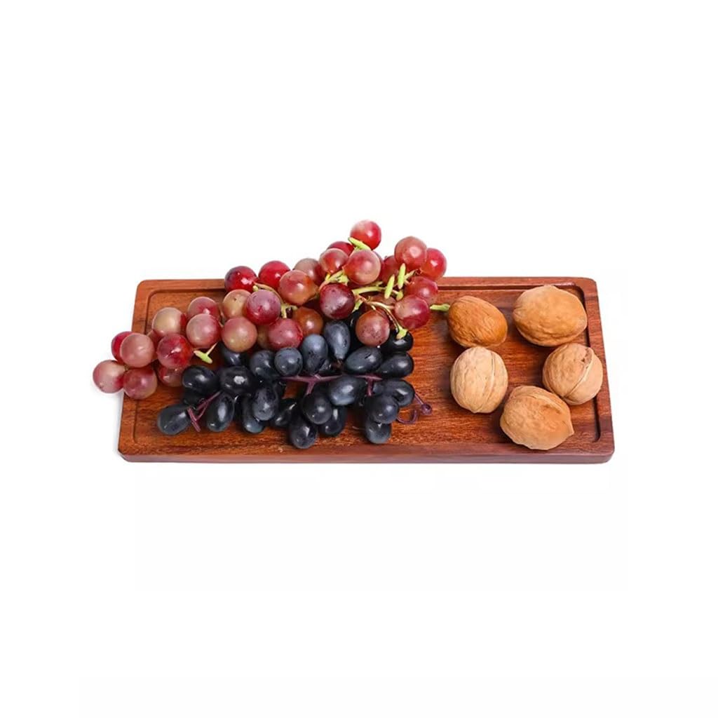Bandeja Rectangular para Servir, Bandeja de Burbujas secas, Bandeja de té de Nogal, Bandeja de Madera Maciza para el hogar, Bandeja para postres de Frutas, bandejas para Comer en el Regazo