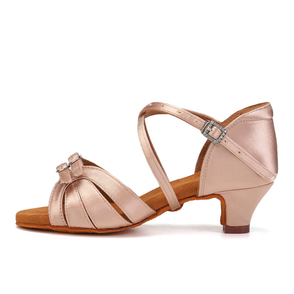 Girls&Women Latin Dance Shoes Silk Ballroom Salsa Tango Professional Performance Practice Dance Shoes,Model-SS-TL-ZSXGG/202-image-16