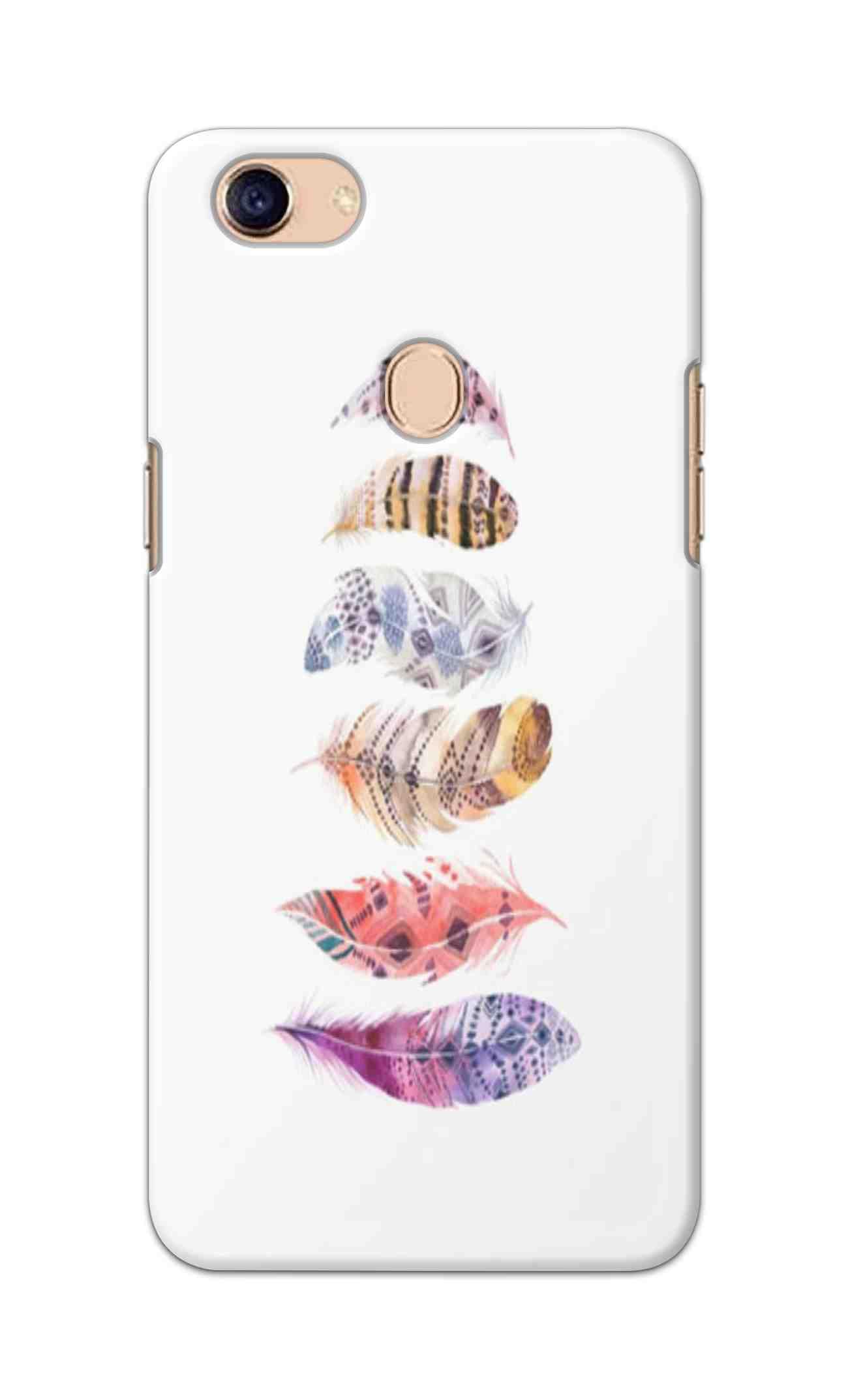 The Little Shop Designer Printed Hard Back Cover for Oppo F5 (Feather Love)