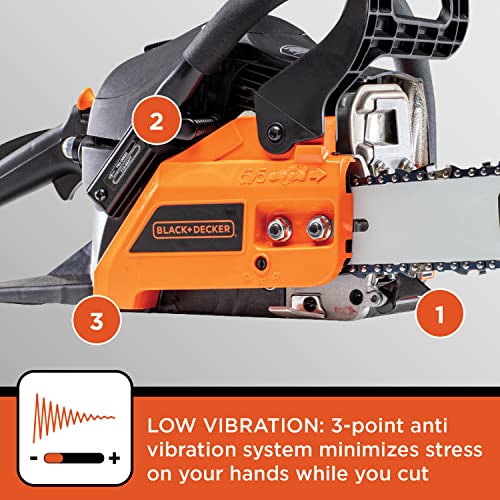 Black+Decker Bxgcs1642P 42Cc 2-Cycle 16-Inch Gas Chainsaw, Black And Orange #TOP6