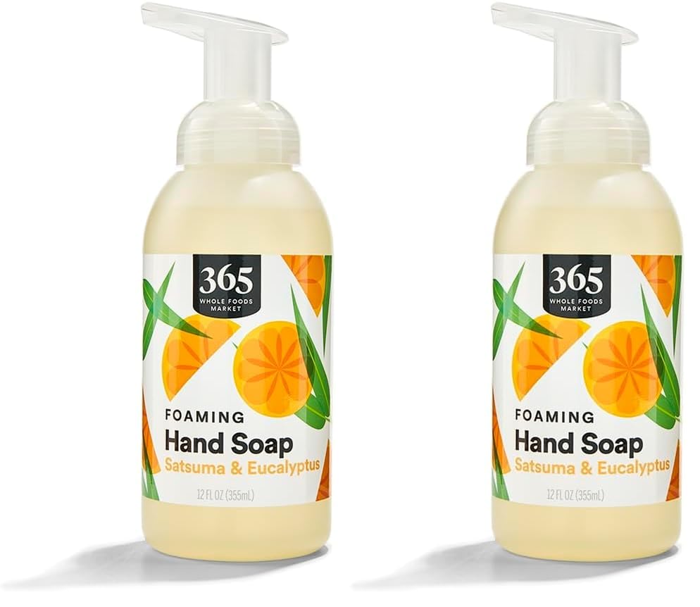 Image of 365 by Whole Foods Market, Hand Soap Foaming Satsuma Eucalyptus, 12 Fl Oz (Pack of 2)