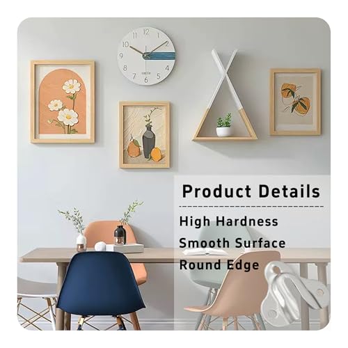 Image of 30Pcs Brushed Silver Keyhole Hangers, Single Keyhole Wall Mount Hanging Plates for Mirrors, Picture Frames, Coat Racks, Wooden Boards