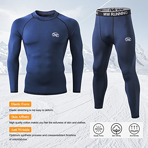 Men's Compression Base Layers Long Johns Winter Gear with Fleece Lined for Skiing2