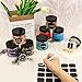 Keketin 40 Pack Plastic Jars with Black Lids 6 oz,180ml Round Plastic Containers Clear Cosmetic Jars,Refillable Empty Storage Containers for Spices,Cream,Beauty Products,Lotion,Slime Making
